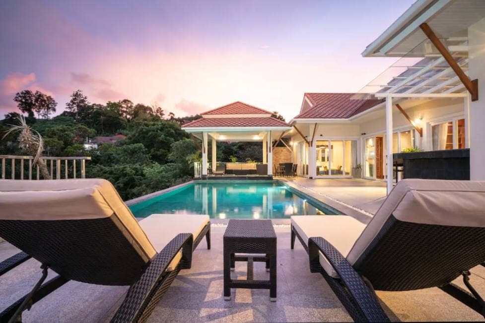 Luxury 6-Bedroom Hillside Pool Villa for Rent - Chalong